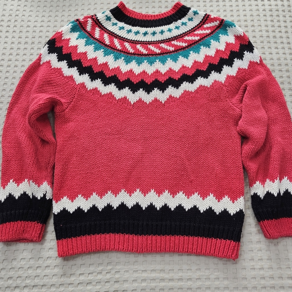 Vinyage Nuovo Industriale Fair Isle Geometric Pattern Sweater Womens Size Medium - Picture 5 of 8